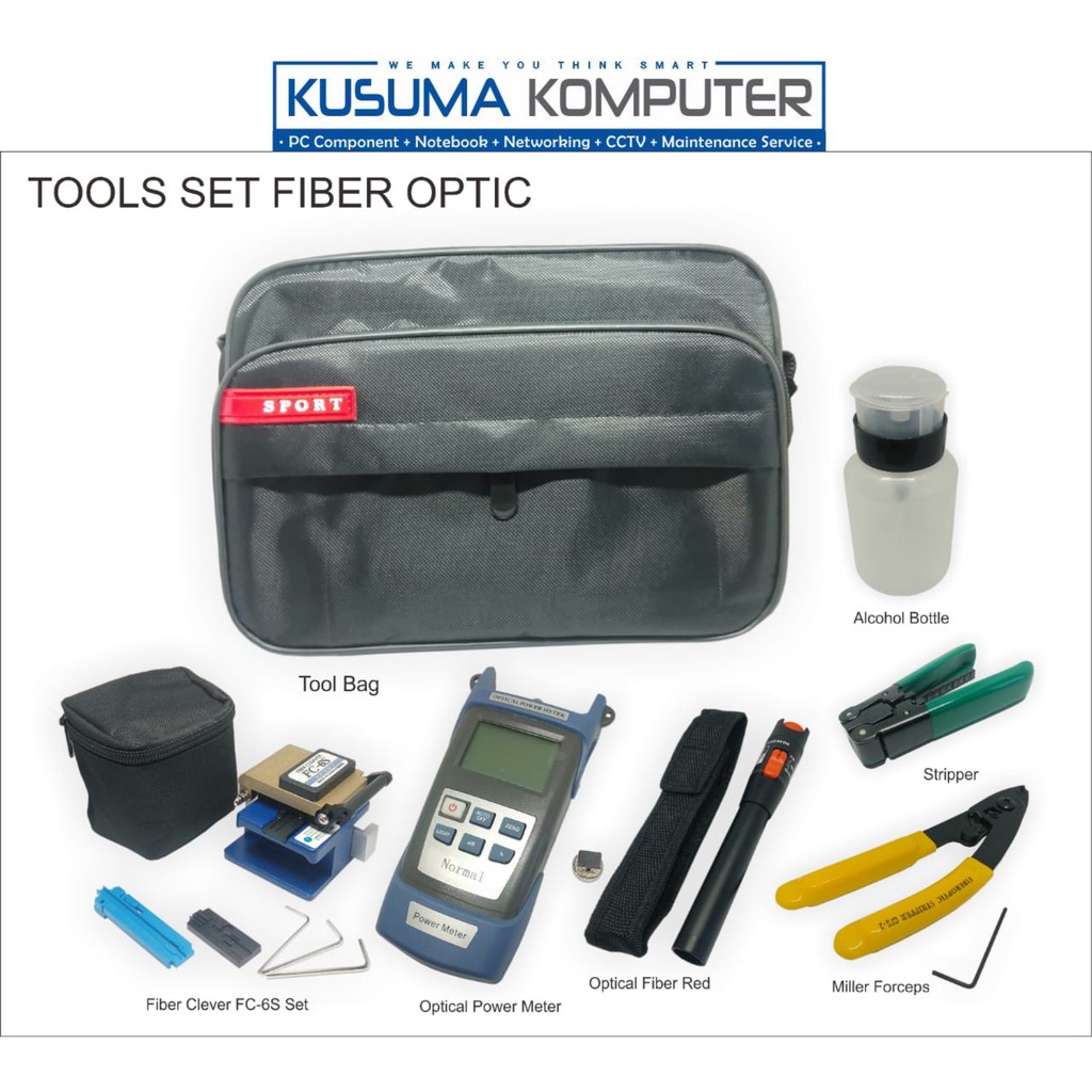 Tool Kit Set Lengkap Fiber Optik Tools Set Fiber Optic