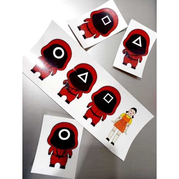 

sticker squid game korea tahan air glossy stiker laptop hp