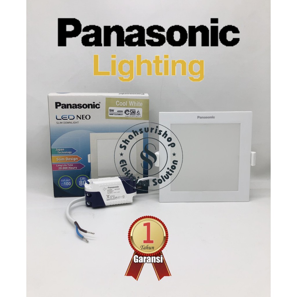 LAMPU DOWNLIGHT SLIM LED NEO KOTAK IB 9W 9 W WATT PANASONIC SNI