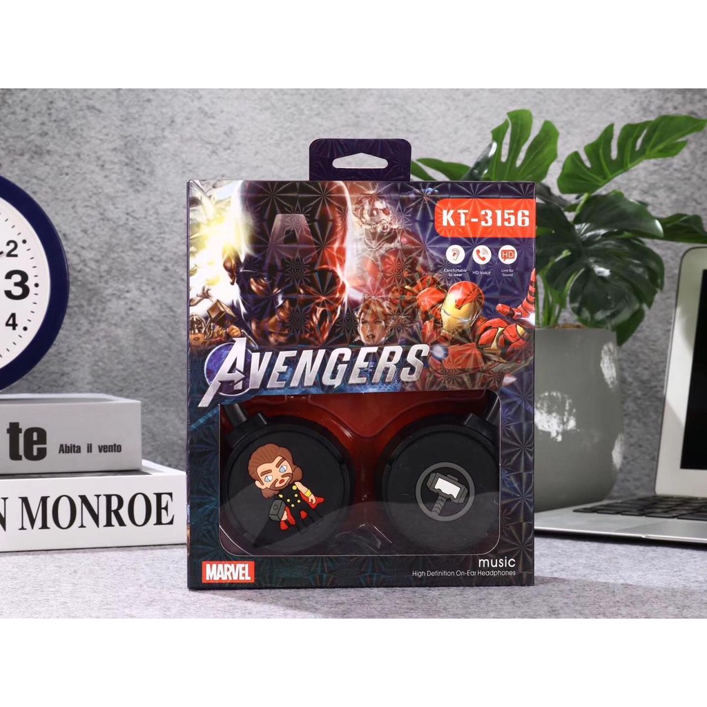 headset karakter avenger FRIENDS  /Headphone motif avengers KT3156 + MIC