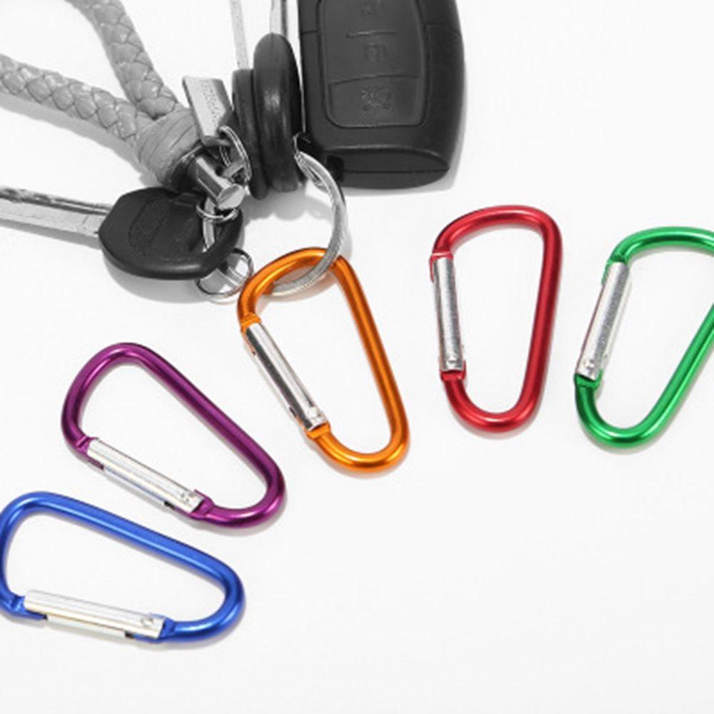 Suyo 5/10pcs Gesper Panjat Kualitas Tinggi Peralatan 7-warna Carabiner Paduan Aluminium