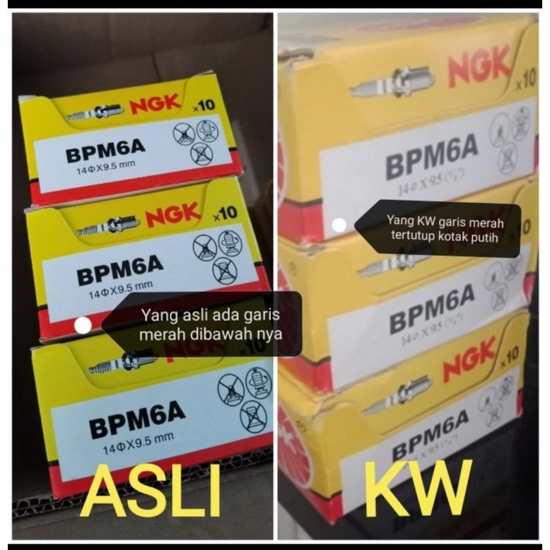 busi mesin potong rumput chainsaw sprayer 2 tak NGK BPM6A NGK ASLI PER BIJI
