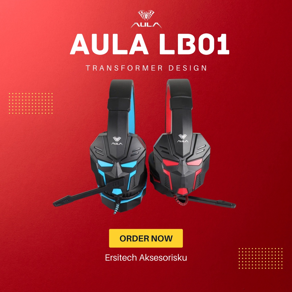 Headphone Gaming AULA LB01 - Hedset Gaming, Handset Gaming, Hendset Gaming, Aula Headset, Headset Au