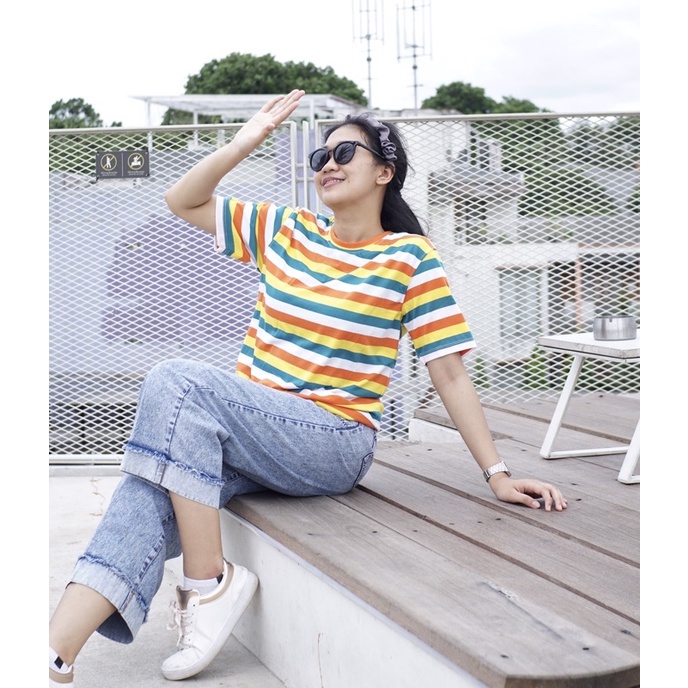 Kaos Stripe Tee Lengan Pendek