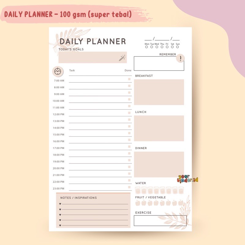 

Isi Binder Planner 20r,26r - A5/B5 READY STOCK