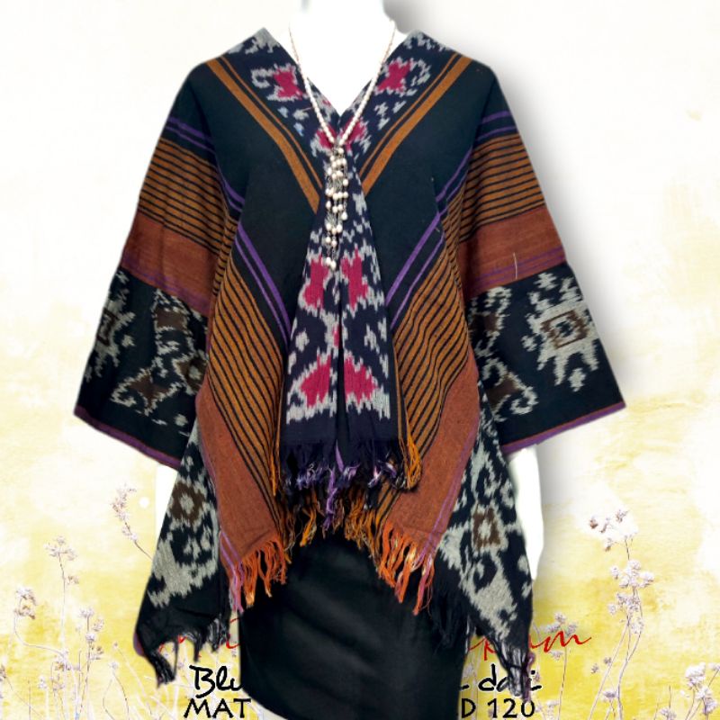 Blus waka tenun ori jumbo blouse crop top dasi baju atasan wanita kerja kasual etnik unik tradisional fashion wanita jepara lombok ikat indonesia bali sumba lurik baron songket nusantara modis besar big size lurik batak modis cewek ibu remaja ethnic-I