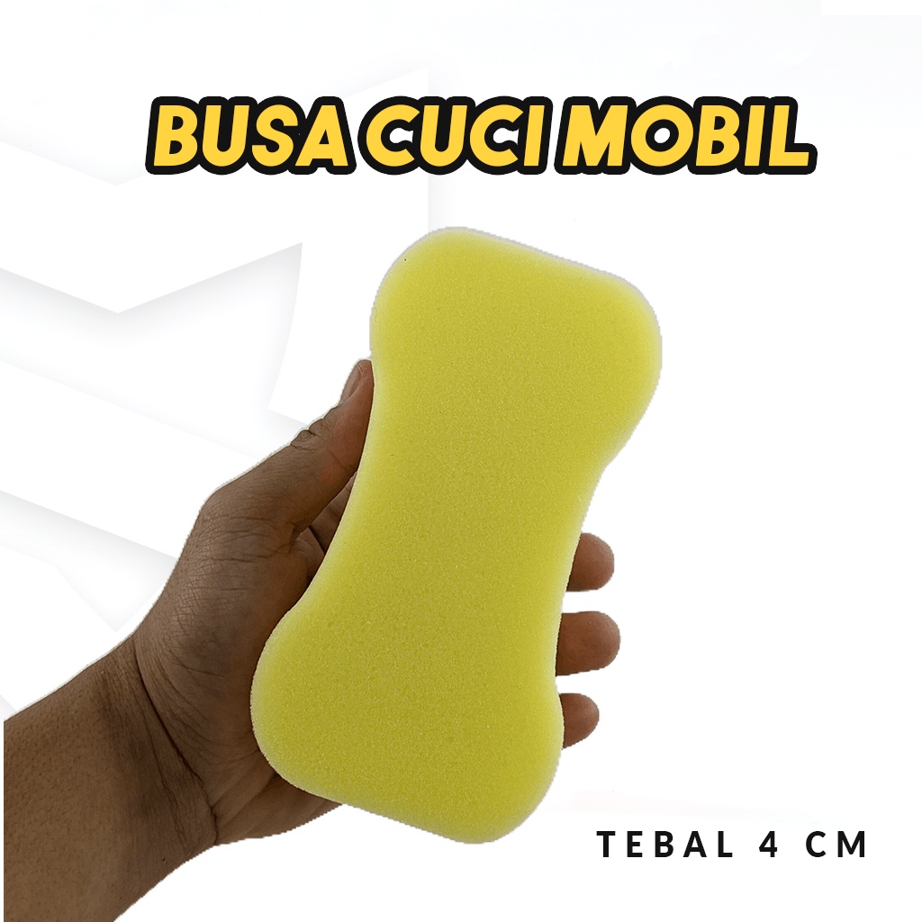 Busa cuci motor / mobil tebal 4 cm spon padat dan spons halus tidak bikin baret foam wash pad cuci bukan microfiber