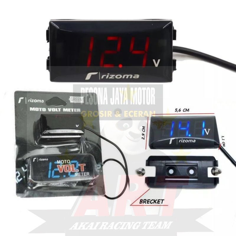 New Volt Meter Motor Volt Meter Aki Digital Alat Pengukur Aki Motor