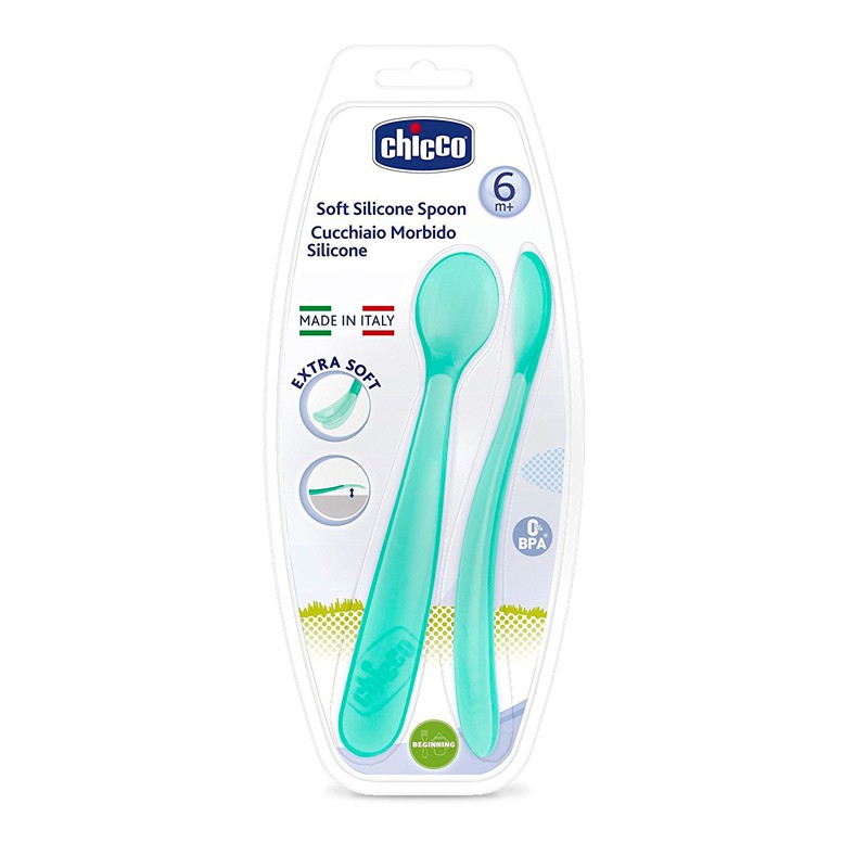 Chicco Soft Silicone Spoon Bi Pack