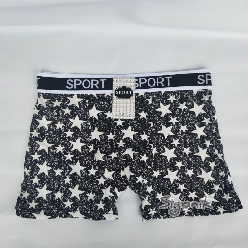 Boxer Celana Dalam Sport Pria Dewasa Cowok Remaja ABG Free Size L fit XL All Size Motif Murah