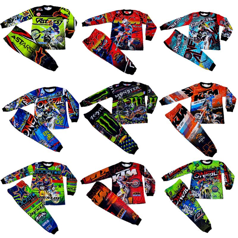 BAJU BALAP ANAK LAKI-LAKI MOTOR CROSS / STELAN JERSEY ANAK