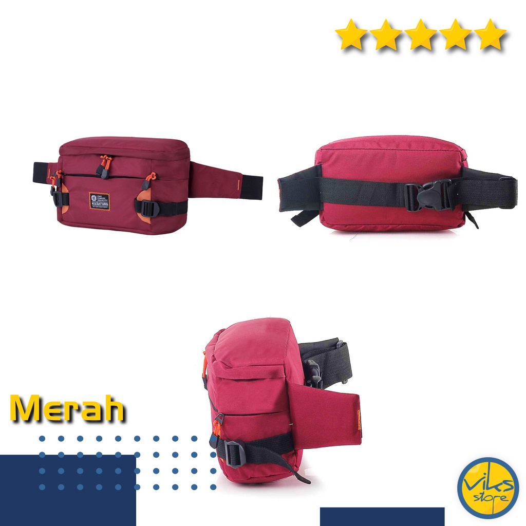 Tas Pinggang Pria Wanita Cewek Cowok Kuzatura Original Selempang Waistbag Besar Casual Premium Multifungsi Lokal Tas Sunmori Motor Sepedah Murah