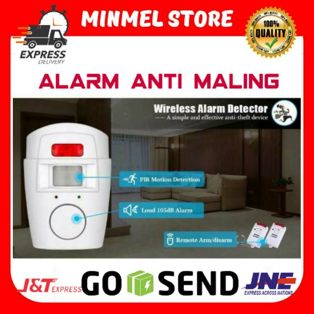 SENSOR ALARM RUMAH ANTI MALING SENSOR GERAK INFRARED 2 REMOTE