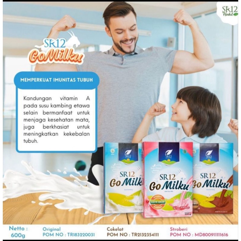 

gomilku sr12 /susu kambing etawa/penambah nafsu makan /susu balita dan lansia