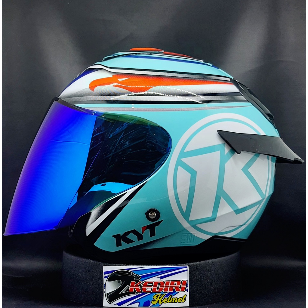 Jual Helm Kyt Kyoto R Aquamarine Paket Ganteng Indonesia Shopee Indonesia