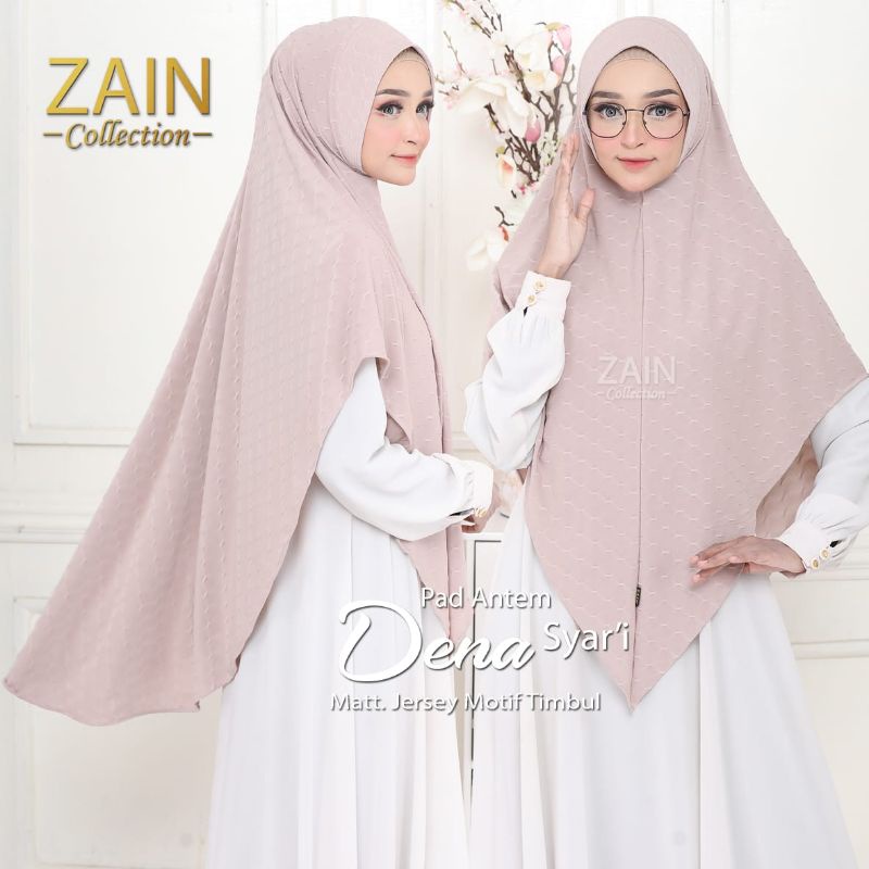 jilbab instan Dena jumbo ORI ZAIN COLLECTION-Krem
