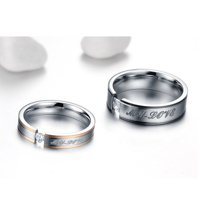 [ SALE / OBRAL] Cincin Couple Titanium / Cincin Couple Ring / Couple Pasangan / Cincin Tunangan C055