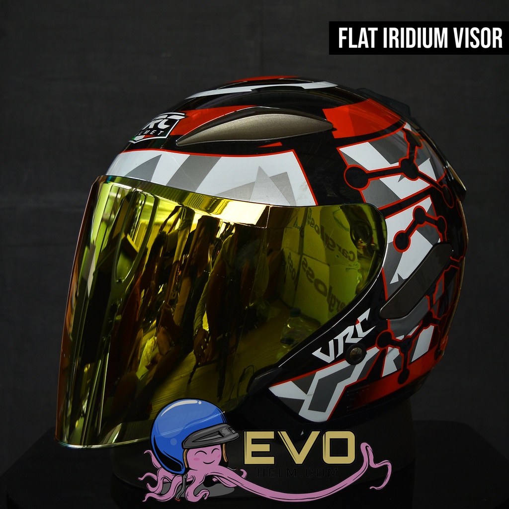 HELM CENTRO VRC ORIGINAL VISOR IRIDIUM FREE BUBBLE - ONGKIR 1KG SAJA