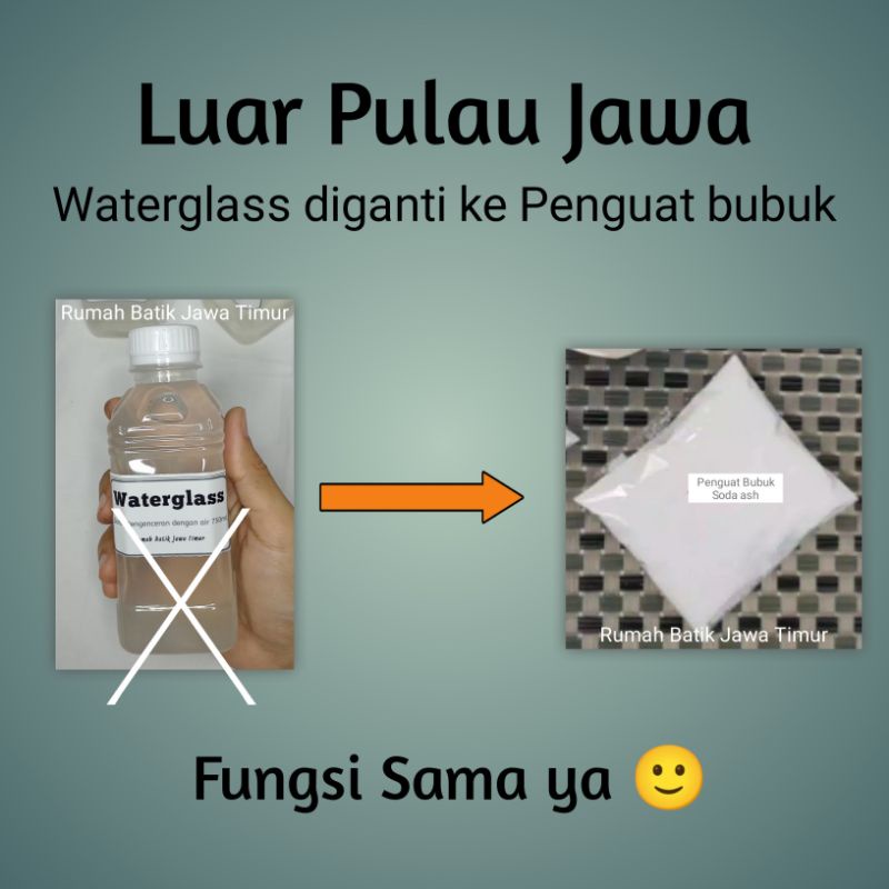 2 botol Lem Pengunci/Penguat Warna Tekstill waterglass