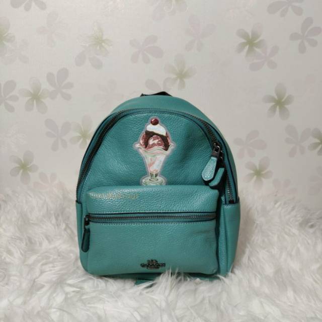 ORIGINAL Tas Ransel Coach Mini Charlie Backpack Sundae Ice Cream