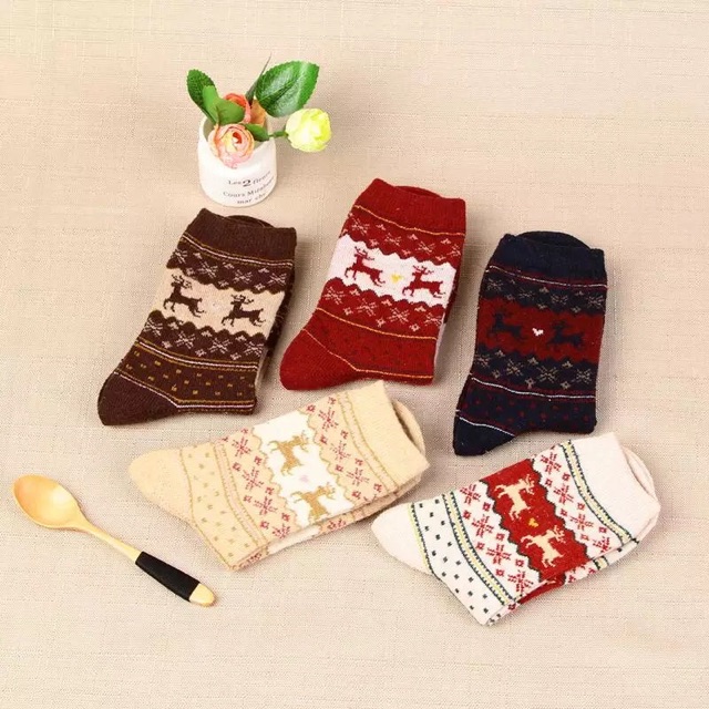 IMPORT Sock Wool Rusa Kaos Kaki Rajut Wool Rusa Blend Cristmast Natal