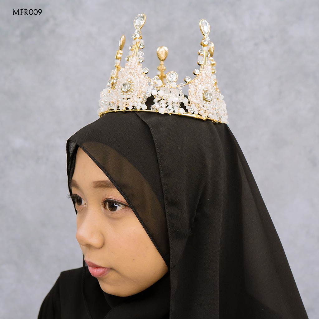 [PRODUK TERLARIS] MAHKOTA PESTA FULL WEDDING ASESORIS HIJAB SILVER MFR009