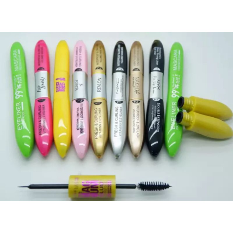 MASCARA & EYELINER 2 IN 1 WATERPROOF