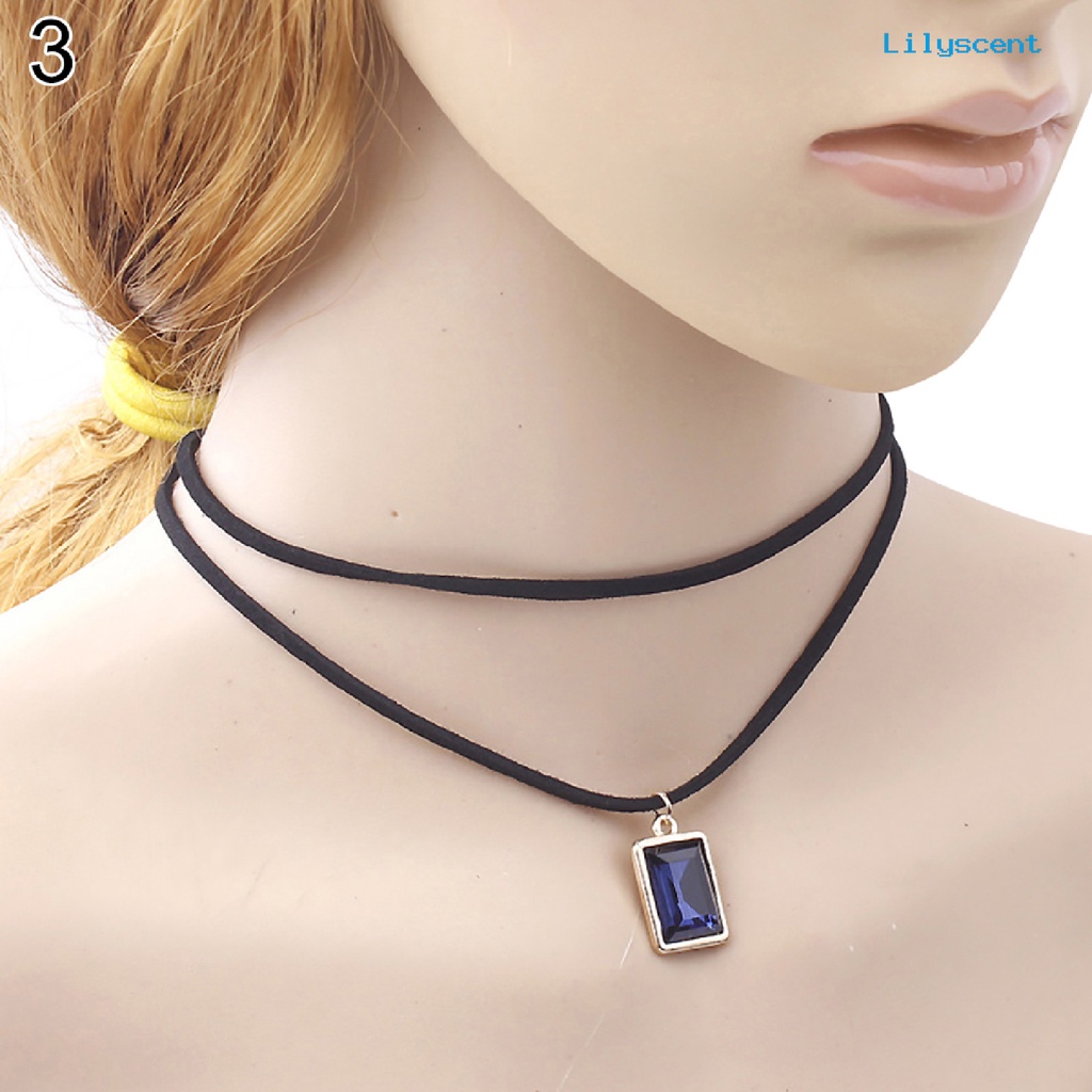 Kalung Choker Bahan Velvet Warna Hitam Untuk Pesta