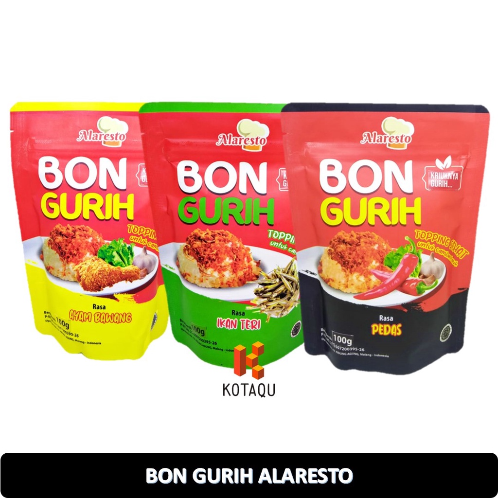 

Abon Bon Gurih Alaresto | Ayam Bawang - Ikan Teri - Pedas 100gr