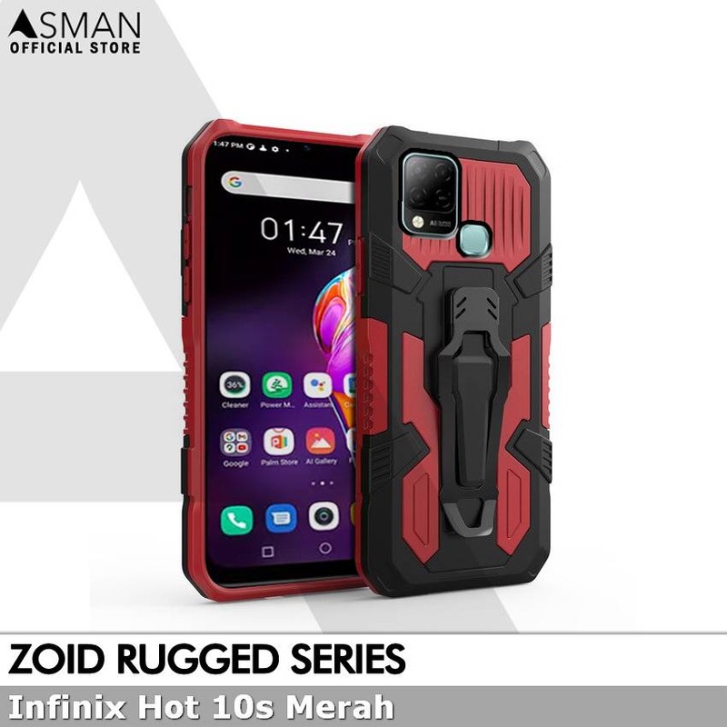 Asman Case Infinix Hot 10s Zoid Ruged Armor Premium