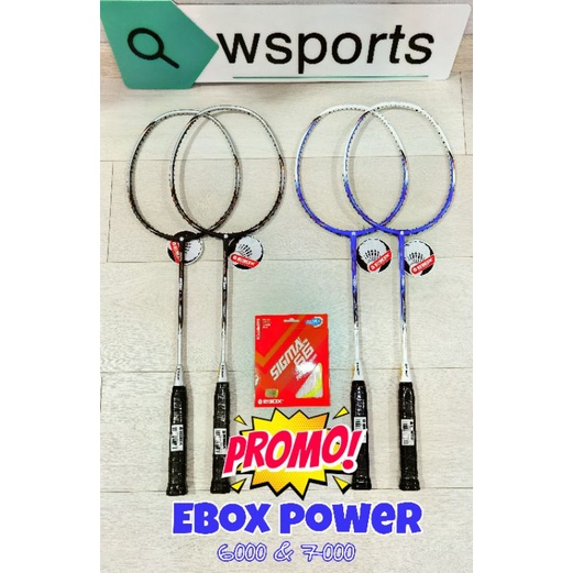 OBRAL Raket Badminton EBOX POWER 6000 7000 Original