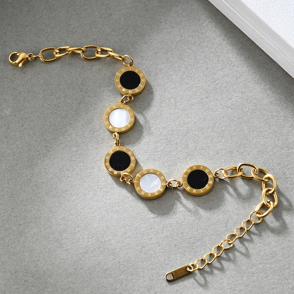 Bisa Cod 18K Emas Gelang Wanita Titanium Asli Anti Karat Fashion Korea Gelang Hadiah Hari Valentine Terbaik 113G1#