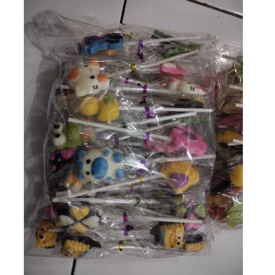 

Terlarisss.. paket usaha coklat karakter isi 50 permen lolipop jajanan anak DVP