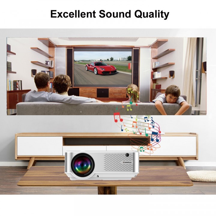 CHEERLUX C9 Android WiFi TV Tuner - LED Projector 2800 Lumens 1080P