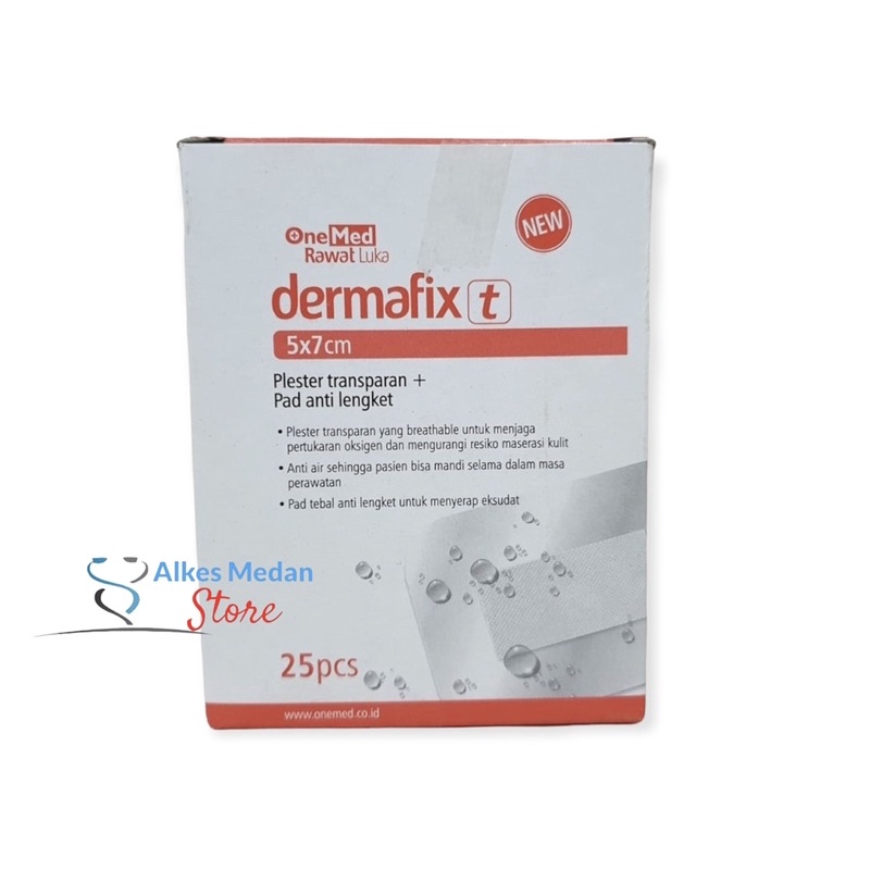 Dermafix T Plester Luka Transparan Anti Air 5x7 cm