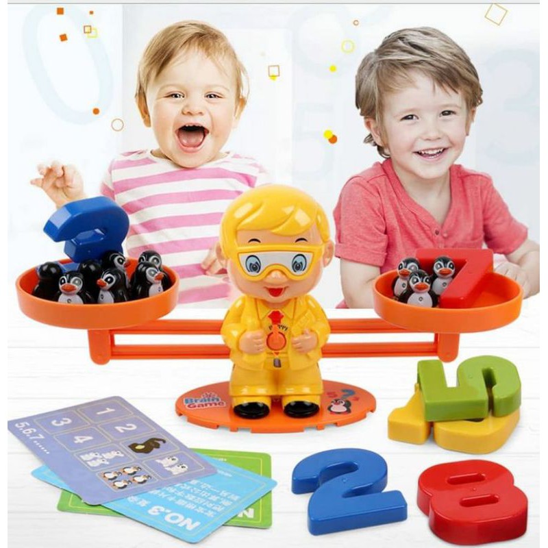 animal mini balance game mini box lego biru