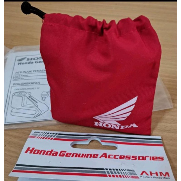 Kunci Rem Cakram Disc Lock Motor Asli AHM Pengaman Anti Maling-1