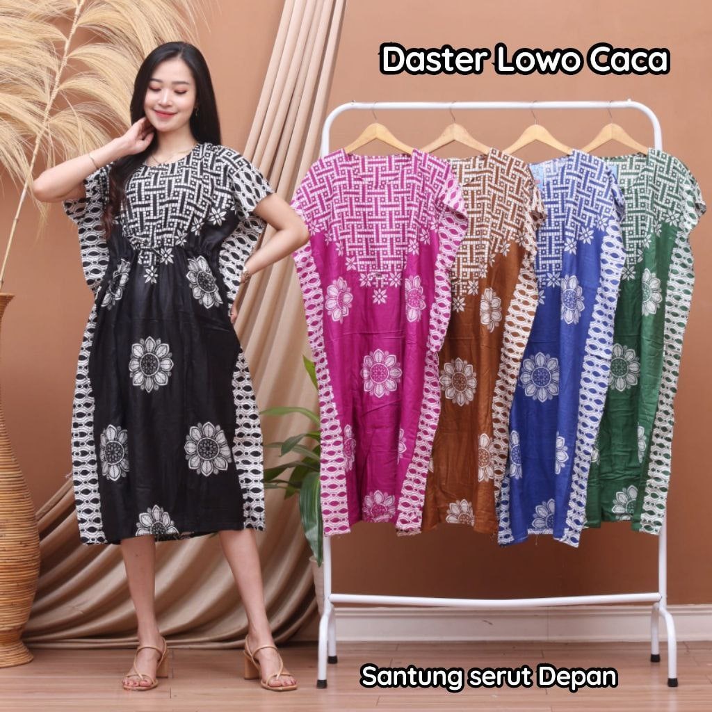 Daster Lowo Jumbo LD 120 Tali Serut Depan  kekinian daster ibu bumil baju daster batik wanita daster bali rayon premium lengan pendek murah Populer