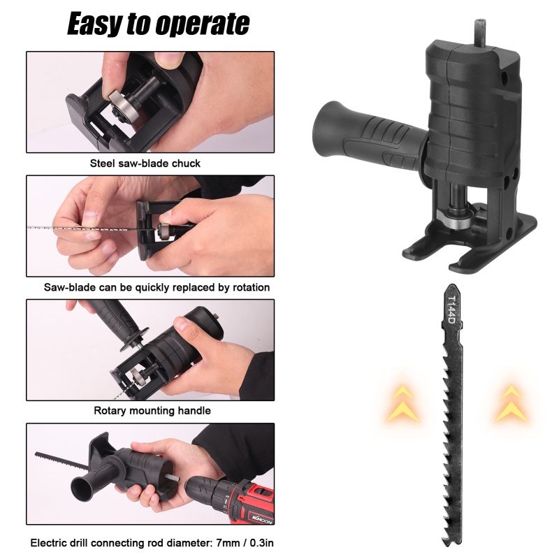 Gergaji Mesin Adapter reciprocating Jigsaw / tambahan jig saw mesin bor tangan Gergaji Konektor