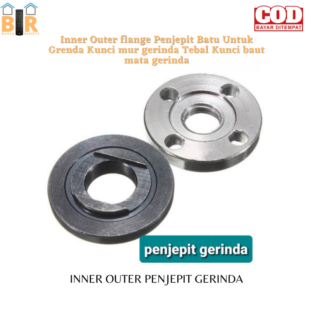 Ring Gerinda M10 Inner Outer Flange Penjepit Batu Untuk Grenda Kunci Mur Gerinda Tebal Kunci Baut Mata Gerinda