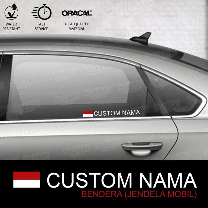 

Custom Cutting Sticker Mobil Nama Bendera Indonesia Pembalap Stiker sukik90 Ayo Beli