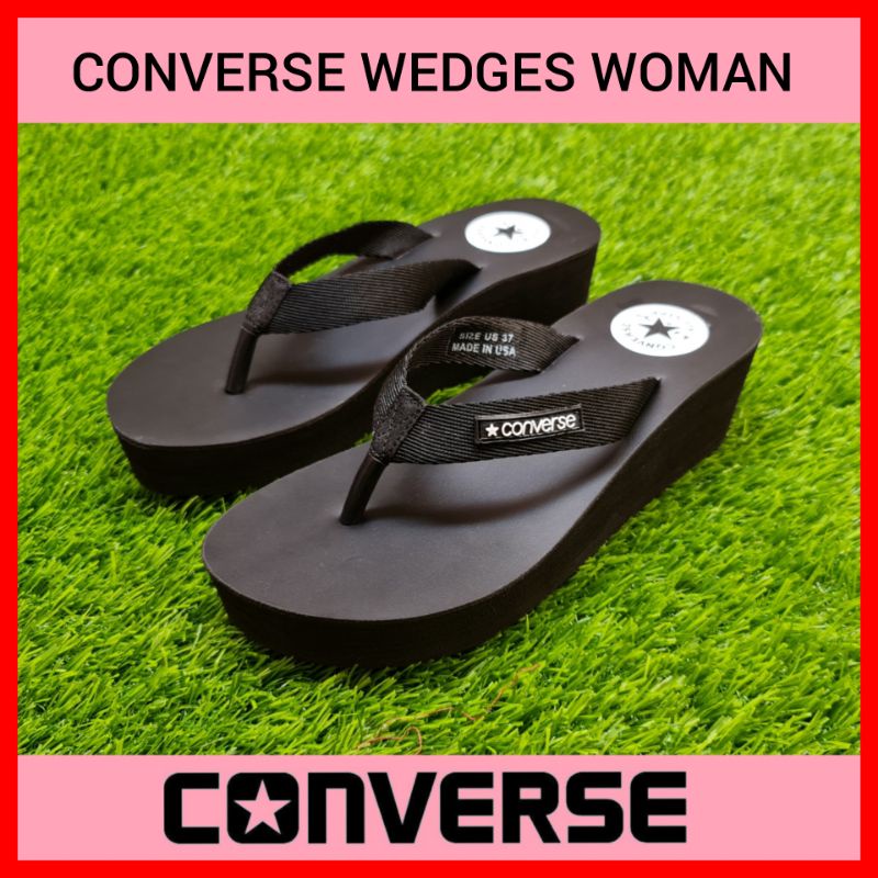 SANDAL WEDGES CONVERSE WANITA PROMO / SANDAL JEPIT CEWEK HAK TINGGI HEELS / SANDAL PEREMPUAN KASUAL