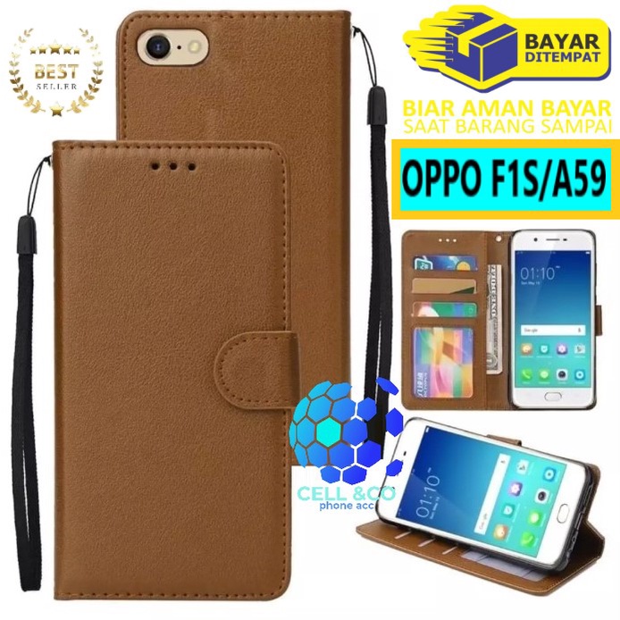 Flip cover OPPO F1S A59 Flip case buka tutup kesing hp casing hp flip case leather wallet