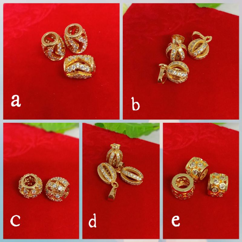 C-10.Liontin xuping wanita berlapis emas dengan mata zircon.