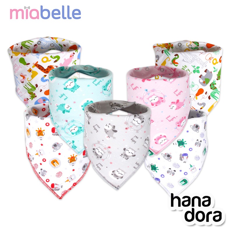 Miabelle Bib Bandana Motif (Satuan) - Slabel Celemek Bayi Segitiga