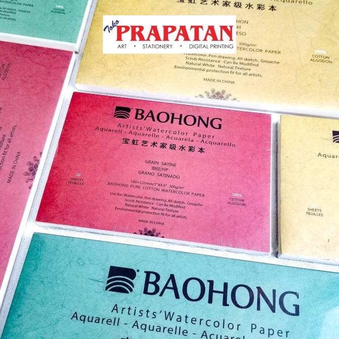 

PROMO Baohong Artist Watercolor Pad 180x125/260x180 HP.CP.ROUGH - 180X125 CP