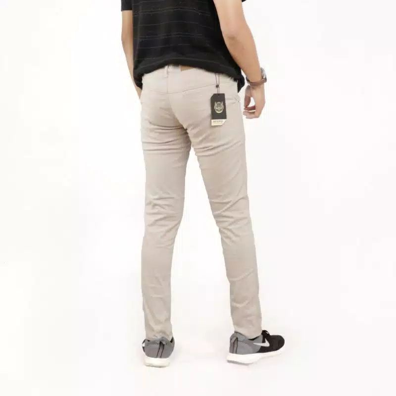 Celana Panjang Cream Chino Panjang Distro Quality Matterial Twill Combat ukuran 27 - 38