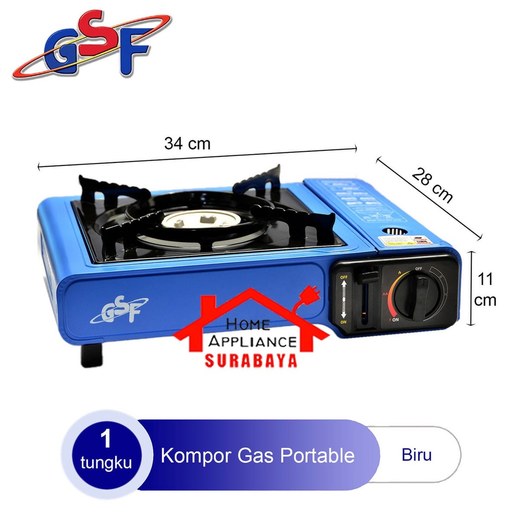 Kompor Gas Portable 1 Tungku 2 IN 1 / Kompor Camping GSF G 3616