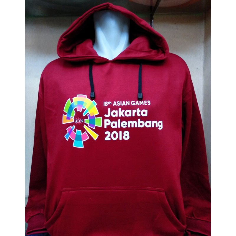 jaket hoodie zipper asian games 18 jakarta palembang 2018