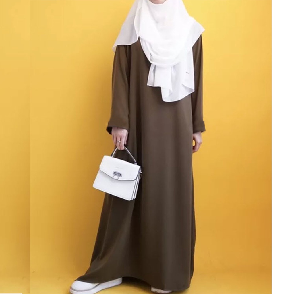 (BISA CODE) ABAYA POLOS/ABAYA TURKY/ABAYA ARAB/ABAYA HITAM/ ABAYA TURKI/ ABAYA JUMBO